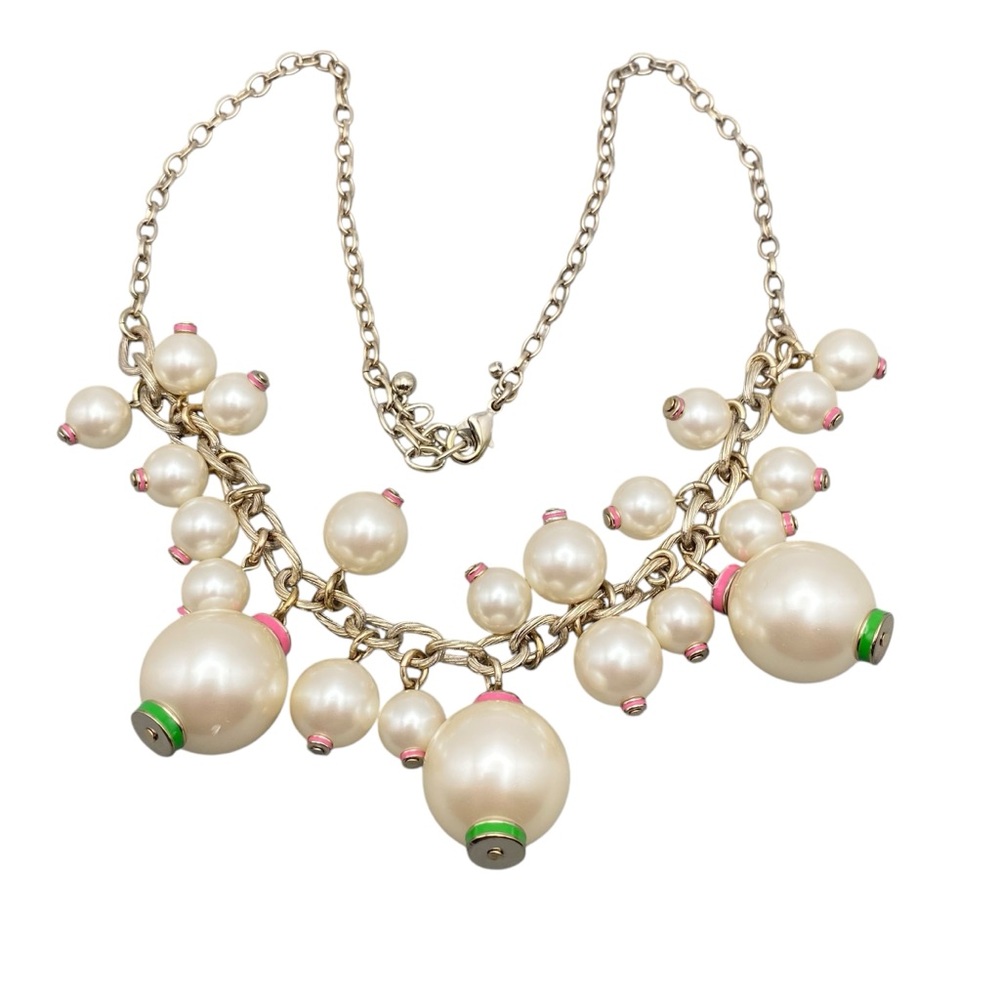Bauble Pearl Bead Statement Necklace in Lilly Pulitzer “Goodie Good” Style
